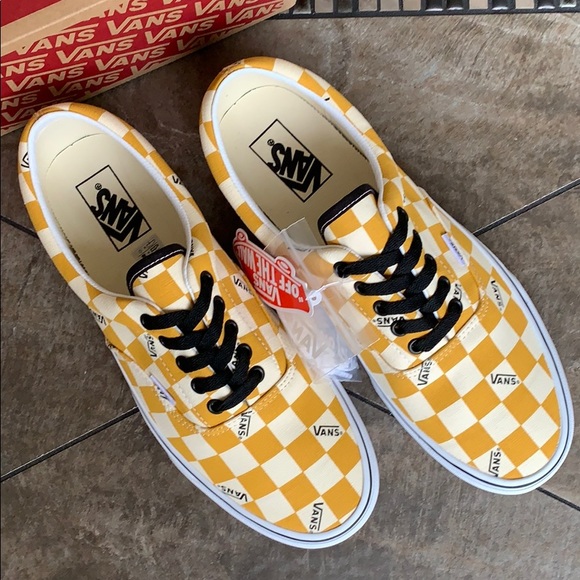 •VANS ERA big checkerboard yellow/true white Mens - Picture 11 of 16